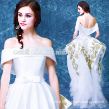 White Embroidery Celebrity Dress White Sweet Ball Gown Short Front Long Back Party Dress